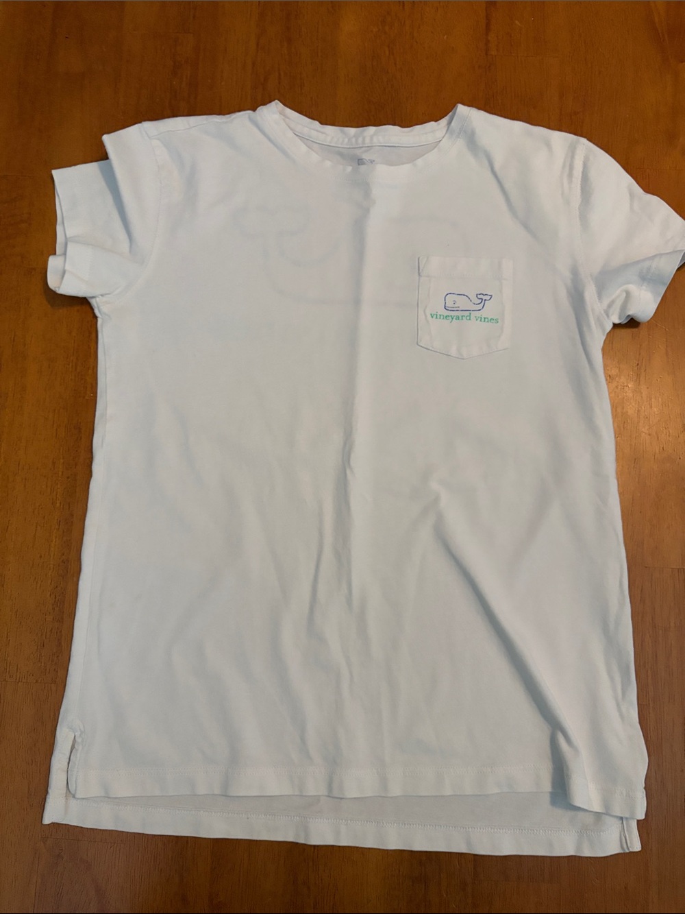 Vineyard Vines Kids Light Blue Whale Pocket Tee